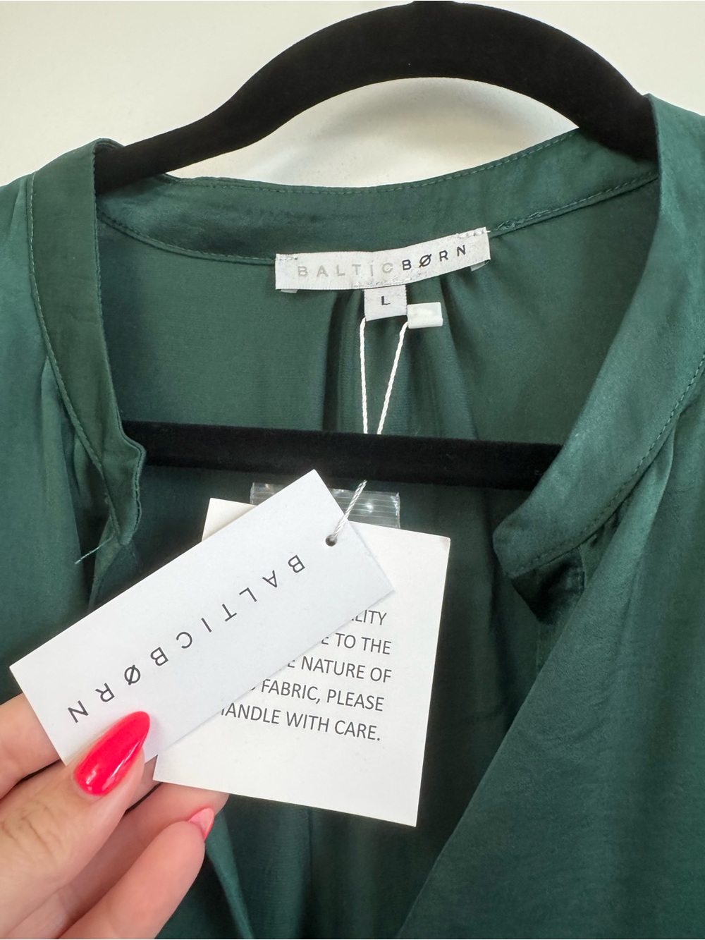 NWT Women's Garland Mini Dress | Dark Green - Large | Baltic Born - Picture 4 of 5